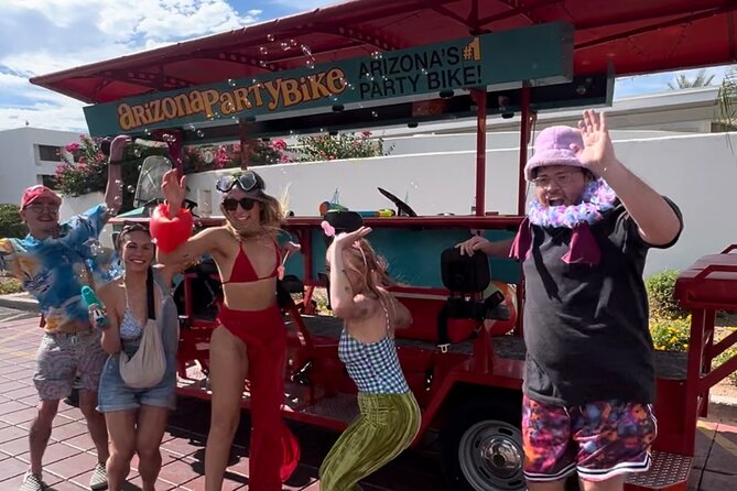 Old Town Scottsdale Party Bike Bar Crawl and Pool Party - A smart Scottsdale plan for heat: bars first, pool party second