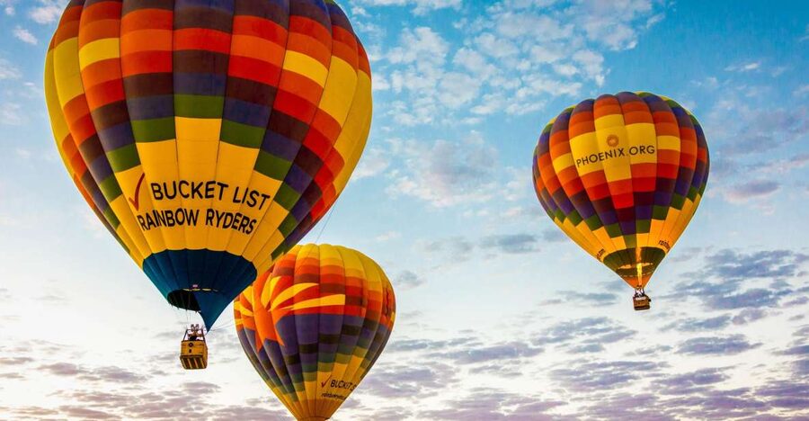 Phoenix: Hot Air Balloon Flight with Champagne - Sights you can focus on: city, desert, and mountain edges