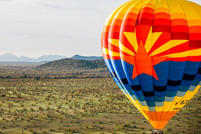 Sunset Hot Air Balloon Ride Over Phoenix - On the Ground as the Balloon Heats Up